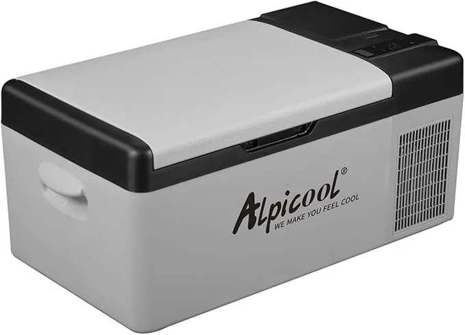 Alpicool EC15 15L Eléctrica Nevera de Coche portátil Frigoríficos mini Refrigerador de Coche 12/24V CC congelador del automóvil para Hogar Aire Libre Camping, Viajes(Pila no incluida)
