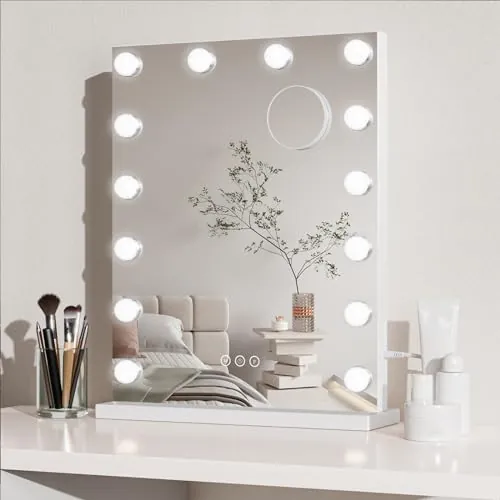 Dripex Espejo Maquillaje LED 40x52 cm – 14 Luz 10X