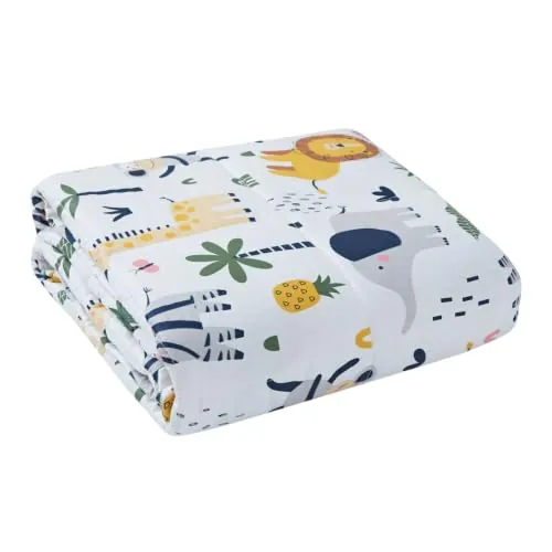 Dailydream Manta con Peso para niños, 100% algodón, 2,3 kg, 90 x 120 cm, diseño de Safari
