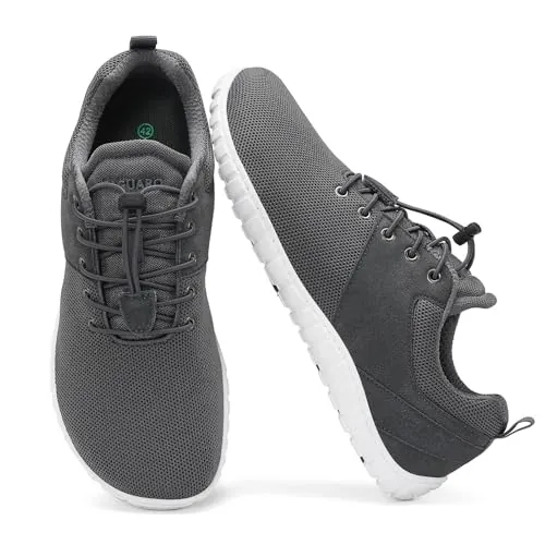 SAGUARO Zapatillas Barefoot Hombre Mujer Zapatillas Minimalistas Calzado Descalzo Transpirables Zapatos Barefoot Shoes con Zero Drop Suela Antideslizante para Uso Diario y Caminar Casual Gris, Gr.44