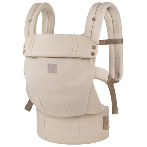 GAGAKU Mochila Portabebés, Ergonómica Portabebes, para Bebés de 3,2 a 15 kg, Advanced 4 in 1 con Porteo Bebe, Ajustable Cómodo y ligero, para transportar en el abdomen y en la espalda, Caqui