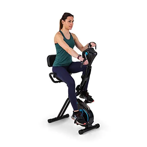 Capital Sports Azura Bicicleta Estatica Plegable, Ejercicio en Casa, Bicicletas Estaticas Spinning Magnéticas para Hombres y Mujeres con Asiento, Bicis Estaticas Pleglables con Soporte Tablet