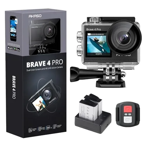 AKASO Brave 4 Pro Cámara Deportiva 4K 20MP Cámara de Acción