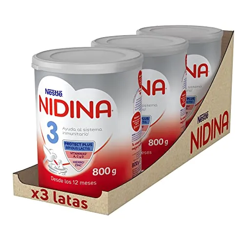 Nestlé NIDINA 3 Leche en polvo a partir 12 meses, 3x800g