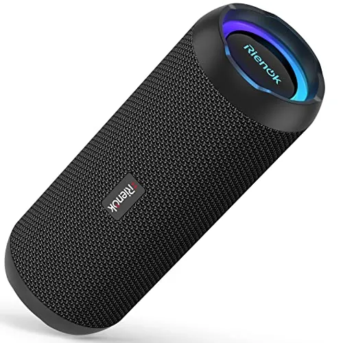 RIENOK Altavoz Bluetooth 30W Portátil Potente Impermeable IPX7 Negro