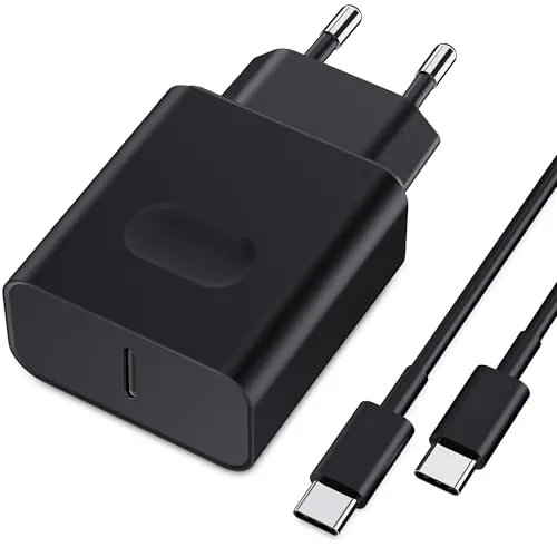 45W Cargador USB C Carga Rapida Compatible con Samsung S25 con 2M Cable