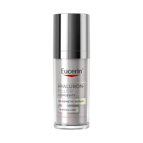 Eucerin Sérum facial Hyaluron-Filler +Longevity Epigenetic, 50 ml | Sérum facial antiedad, revierte visiblemente 10 signos del envejecimiento*, reduce arrugas y reafirma la piel