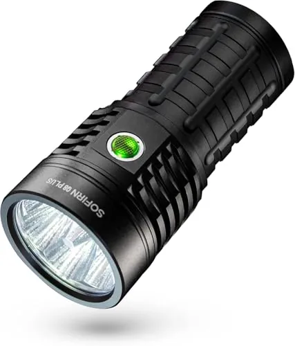 Sofirn Q8 Plus Potente Linterna Linterna LED Recargable de 16000 Lúmenes Súper Brillante con Función de Carga y Descarga