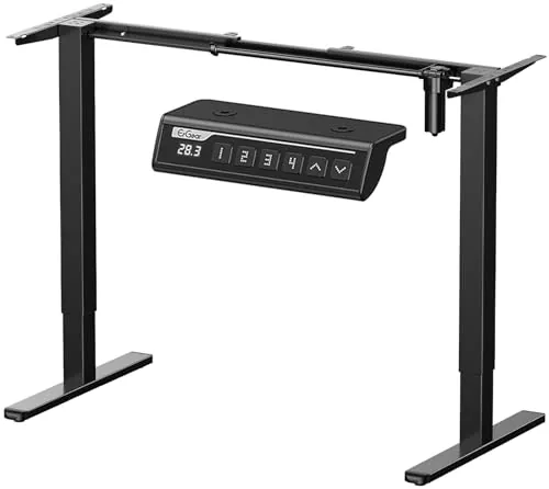 ErGear Estructura de escritorio ajustable memoria de altura en 4 posiciones,con patas ajustables y una base ergonómica para escritorio de pie