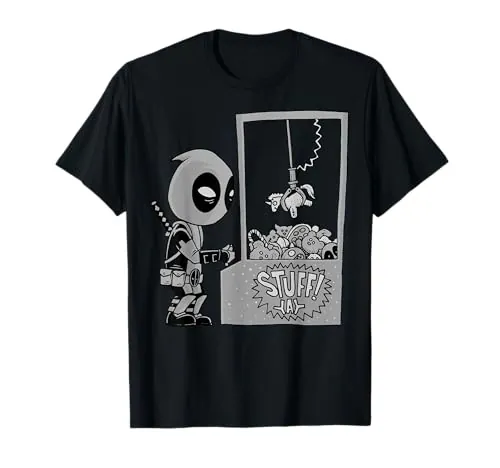 Marvel Deadpool Claw Machine Drawing Camiseta