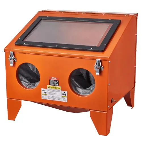 VEVOR Gabinete de Chorro de Arena, gabinete de Chorro de Arena portátil de 40 galones de 40 a 120 PSI, Chorro de Arena de Acero Resistente con Pistola de Chorro de Arena y 4 boquillas de cerámica