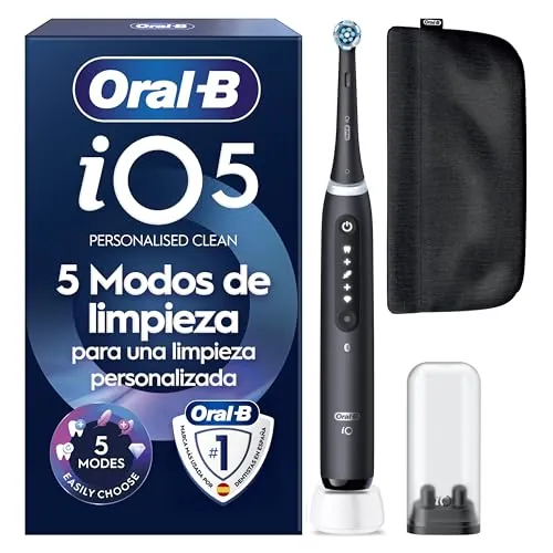 Oral-B iO 5 Cepillo de Dientes Eléctrico con 1 Cabezal, Negro