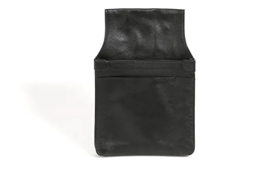 LEAS Bolsa para Cartera de Camarero para señores y señoras, Piel auténtica, Negro Special Edition''