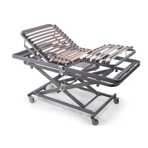 Ferlex - Cama articulada eléctrica con Carro Elevador | Somier articulado de 4 Planos | Altura Regulable 43-83 cm (90x190 cm)