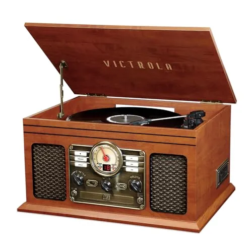Victrola Classic 6-in-1, Tocadiscos Bluetooth, Caoba