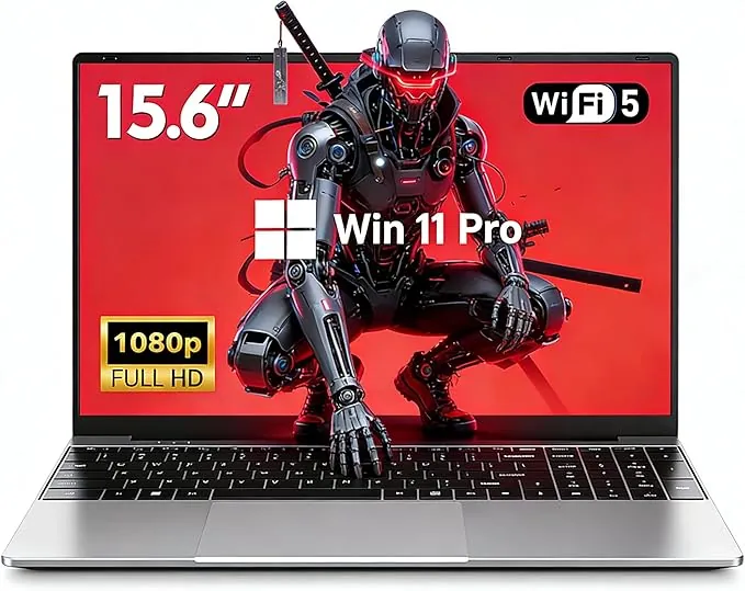 FUNYET 2026 Ordenador Portátil i5-7Y54 Procesador 2 Cores hasta 3,2GHz 15.6 Pulgadas Gaming Laptop 16GB RAM 512GB SSD IPS 1920×1080 Win 11 Pro Portatil con WiFi5, BT5.0, USB3.0, Teclado Retroiluminado