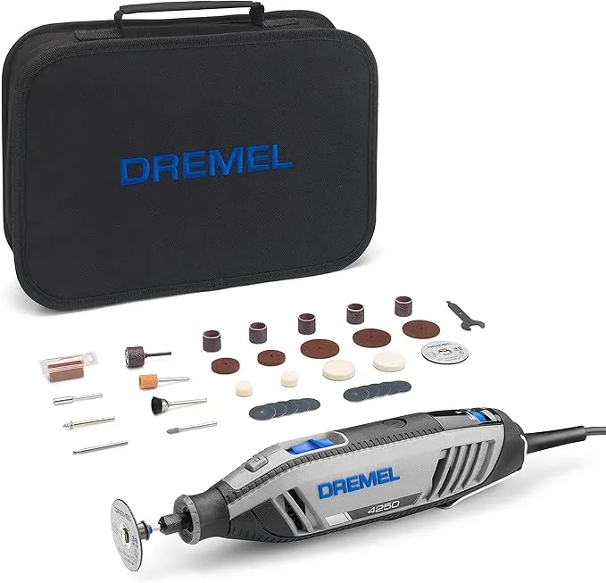 Dremel 4250 Herramienta rotativa de 175 W, kit de multiherramienta con 35 accesorios, motor de 175 W con retroalimentación electrónica, velocidad variable de 5000-35 000 rpm