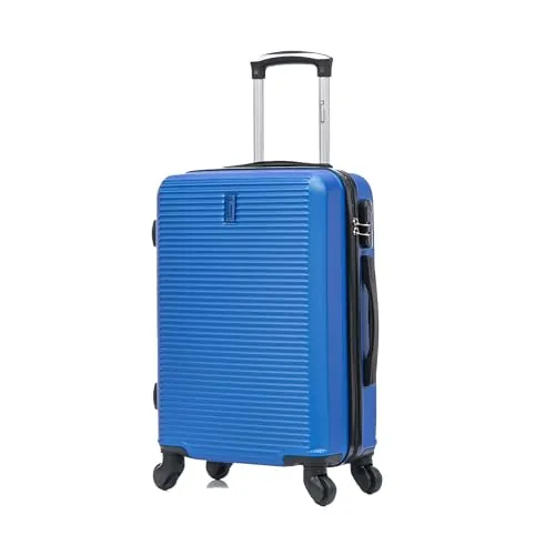 CELIMS - Maleta de Cabina de Viaje Aprobada por 100+ Aerolíneas | Ligera y Rígida | Maleta Cabina 55x40x20 | Maleta Infantil | Equipaje de Mano | Maleta de Viaje ABS con 4 Ruedas | Azul