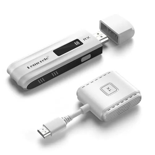 Lemorele Kit HDMI Inalámbrico 50 m, 1080P@60Hz, admite 8 TX/1 RX, 5GHz