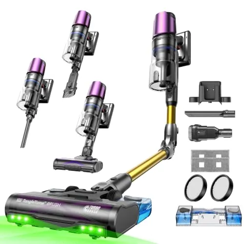 Ultenic Aspiradora sin Cable con Tec. Slide-to-Clean sin Ensuciarte | 60KPa/60Min, con Tanque Extraíble, Tubo Flexible para Muebles Bajos, Cepillo Antienredos– Ideal para Suelos Duros y Mascotas