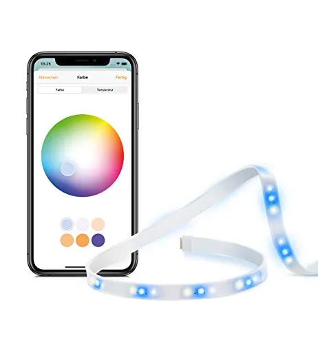 EVE Light Strip - Tira de luz LED inteligente, luz blanca de espectro completo y a color, 1800 lúmenes, no necesita centralita, Iluminación adaptable, HomeKit