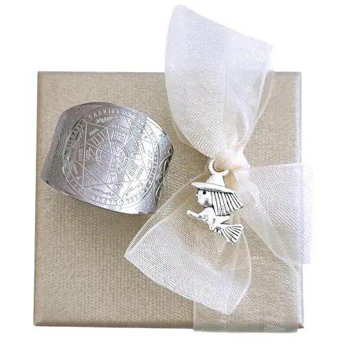 Simboliks Arcangeles Anillo siete Arcángeles Ajustable Sigilo Sello de Salomón Incienso Ángeles Fragancia Angeles 7 Arcángeles joyería espiritual protección divina joyería de los arcángeles