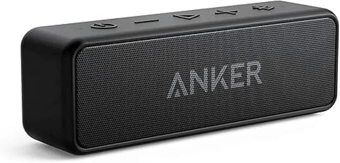 Soundcore Anker 2 Altavoz Bluetooth Portátil con Sonido Estéreo de 12 W, BassUp, IPX7 Resistente al Agua, 24 Horas Reproducción, Emparejamiento Estéreo Inalámbrico, para hogar, Exterior y Viaje