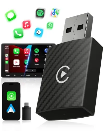 WityEye Adaptador CarPlay Inalámbrico y Android Auto Inalámbrico 2 en 1