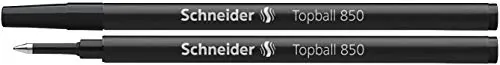 Schneider Topball 850 - Recambio para bolígrafo roller (Pack de 10, tinta negra)