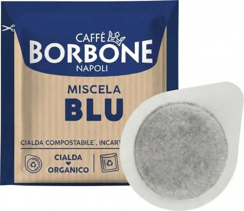 Caffè Borbone Cápsulas Compostables Mezcla Azul - 100 Cápsulas Compatibles con el Sistema E.S.E.®* dm 44