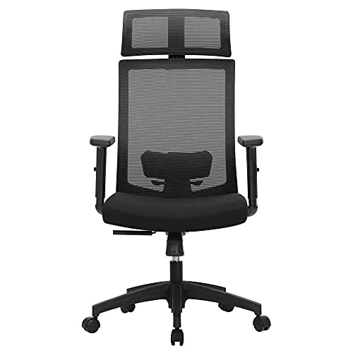 SONGMICS Silla de Malla, Altura Ajustable, Función de Inclinación
