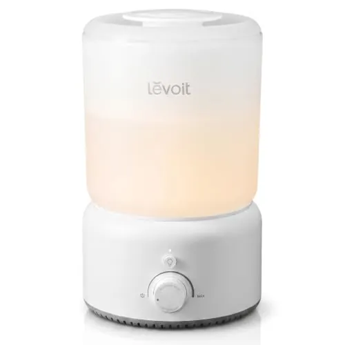 Levoit Humidificador Bebés, ≤23dB, Difusor Aceites Esenciales, Luz Nocturna | Piezas Lavavajillas, Autonomía, 250ml/h hasts 35㎡, 26H, 3,2L, Sin Luz Azul, Fácil Limpiar, Fácil manejo, Formato Compacto
