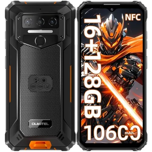 OUKITEL WP23 Plus 2026 Movil Irrompible, 10600mAh Movil Resistente, Naranja