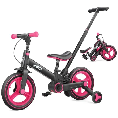 JMMD 6-en-1 Bicicleta Niño con Ruedas Pedales Plegable Ajustable
