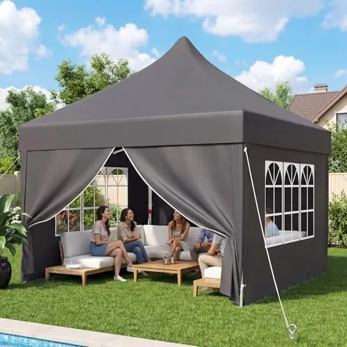 DEVOKO Carpa Plegable 3x3 Playa, Carpa Exteriores Plegables, Tenda Campismo