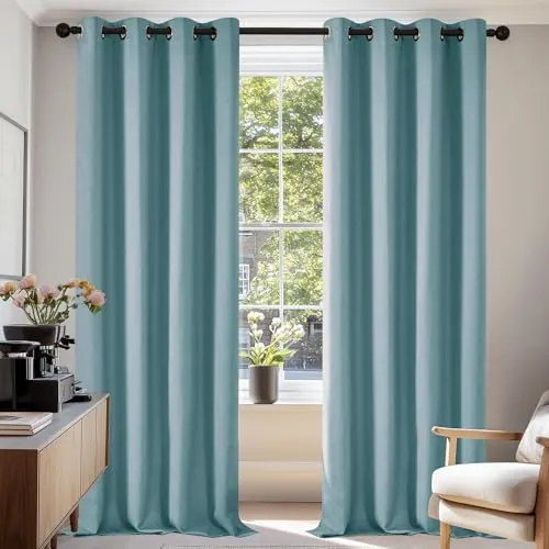 Deconovo Cortinas Opacas Térmicas para Dormitorio y Salón, 2 Piezas