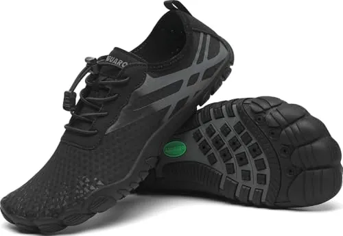 SAGUARO Escarpines Hombre Mujer Zapatillas de Agua Antideslizantes Zapatos de Agua Secado Rápido Zapatillas Playa Calzado para Natacion Surf Acuaticas Piscina Negro Misterioso Gr.42 EU