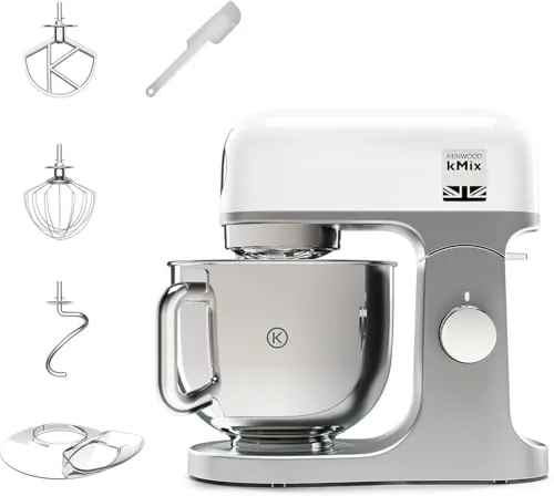 Kenwood KMix - Robot de Cocina 1000W Bol Inox 5L 6 Velocidades Blanco