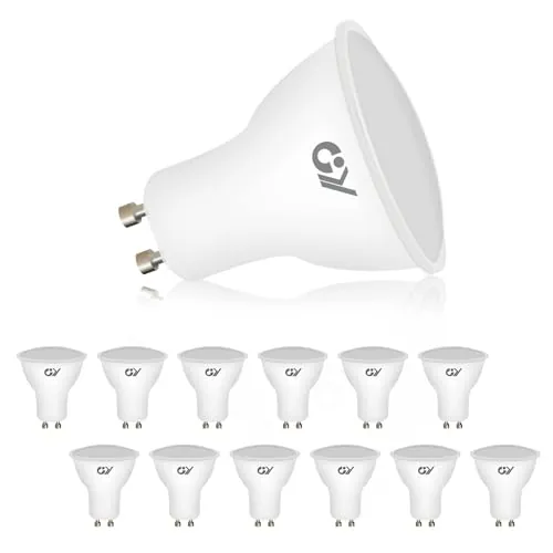 GY 12 Bombilla LED GU10 8W (Equivalente a 80W), 800 Lúmenes, 6500K Blanco Frío, 110 Grados Ángulo de haz, se pueden usar para iluminación de inundación amplia integrada, listada en CE, No Regulable