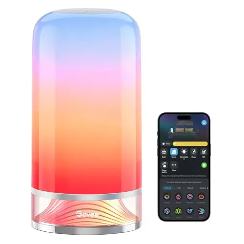 Govee Lamparas de Mesita de Noche Tactiles RGBICWW LED Regulable, 70+ Modos de Escena, 2700-6500k, Compatible con Alexa, Funciona con Matter, Función de Temporizador, para Salón y Dormitorio, Cableada