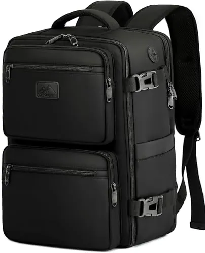 LYNXCHER Mochila Viaje Cabina Avion 40x20x25 pour Ryanair Mochila Cabina de Viaje Equipaje Antirrobo 20L Mano Bolso Hombre Mujer para Computadora Portatil de14 Pulgadas Negro