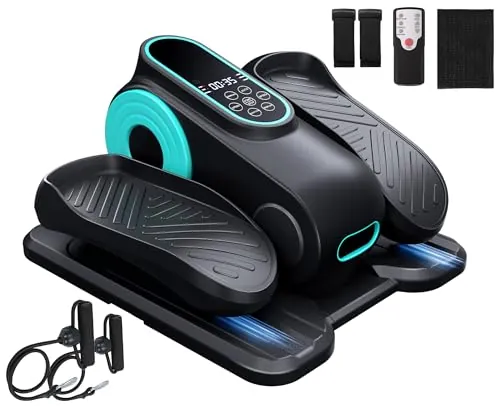 Morelax Máquina Elíptica para Debajo del Escritorio, Ejercitador de Piernas Ellipse para Personas Mayores, Completamente Ensamblado, Silencioso y Portátil, Ejercitador de Pedales Eléctrico con Asiento