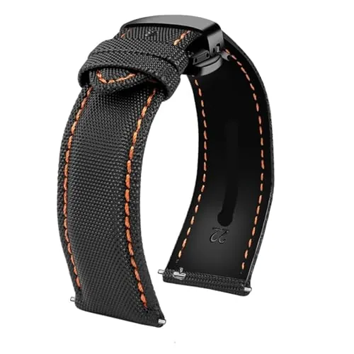 HASGTFM 20 mm 21 mm 22 mm 23 mm 24 mm Correa de reloj de cuero de nailon Apto for Tag Fit for Heuer Fit for Citizen Fit for Mido Fit for Seiko No.5 RELOJ Hombres Mujeres Correa de reloj de tela de lon