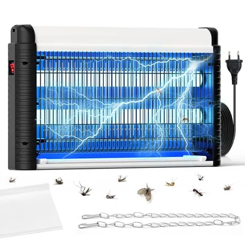 AOKKR Mata Insectos Eléctrico 35W – Lámpara UV Antimosquitos 4000V para Interior y Exterior, Trampa Colgante Sin Químicos, Mosquitos, Moscas y Polillas, 80 m²