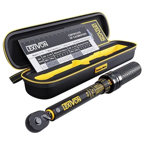 LEXIVON Llave de Torque para Bicicleta 1/4" con Medidor en Newton Metro