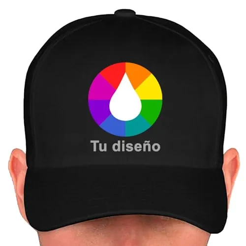 Genérico Gorra Personalizada Baseball · Personalizable 100% con Fotos y Textos · Gorra para Deporte, Publicidad, Empresa, Acampada, Viaje, Regalo Original (Algodón, Negro)