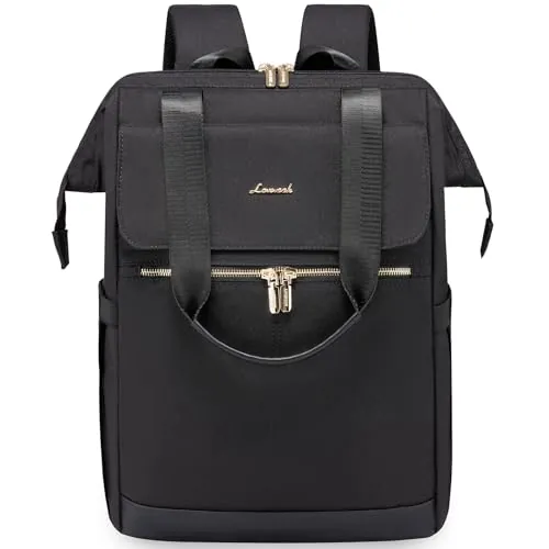 LOVEVOOK Mochila Portatil Mujer, 18 Pulgadas Impermeable Antirrobo Backpack, Mochilas para Ordenador Portátil con Carga USB para la Profesora Trabajo Viajes Universidad Colegio