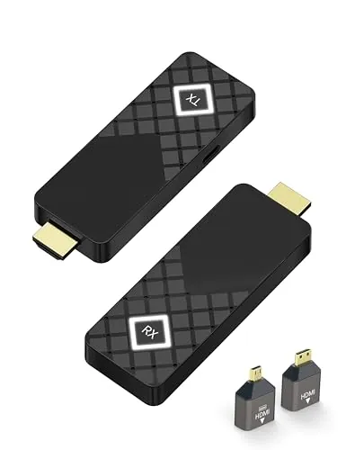 HDMI Inalámbrico Transmisor y Receptor Decodificación 4K/5G - para Transmisión Audio Vídeo, 165FT Wireless HDMI de Laptop/TV Box/PS/Cámara a Televisión/Proyector/Monitor