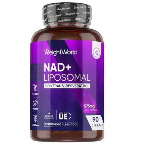 NAD Resveratrol 575mg - 90 Cápsulas Veganas con Complejo de Fosfolípidos -