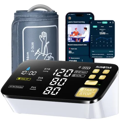 RunStar Smart AFib Tensiómetro de brazo app para iOS y Android 2 Usarios